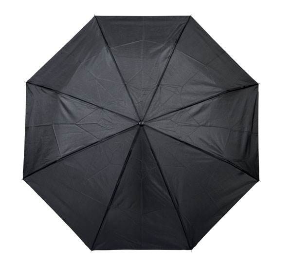 Obrázky: Černý třídílný skládací deštník, Obrázek 2
