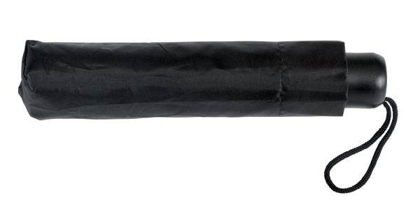 Obrázky: Černý třídílný skládací deštník, Obrázek 3