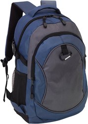 Obrázky: Modrý polyesterový batoh s karabinou