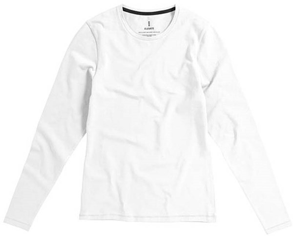Obrázky: Dámské bavl. GOTS triko, dl. rukáv, bílá, XL, Obrázek 8