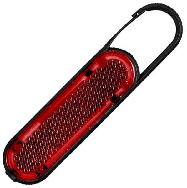 Obrázky: Červená odrazka-karabinka s LED světlem, Obrázek 5