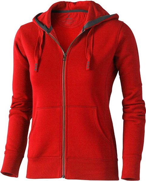 Obrázky: Arora dámská mikina s kapucí na zip červená XS, Obrázek 1