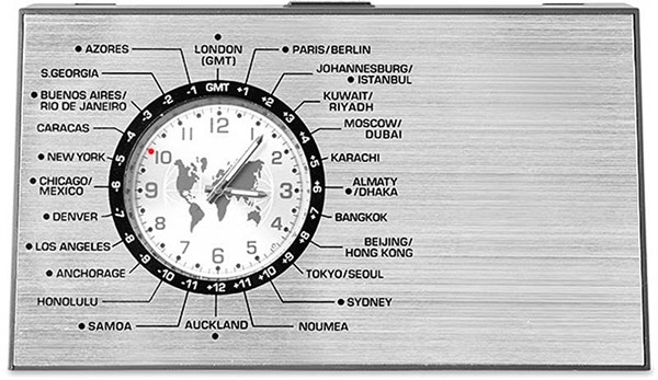 Obrázky: Otáčecí stolní kovové hodiny se světovým časem, Obrázek 4