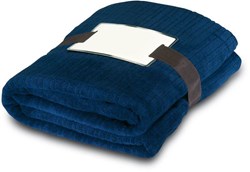Obrázky: Komfortní domácí modrá fleecová deka