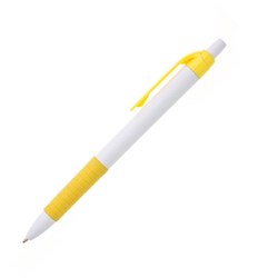 Obrázky: Kuličkové pero DENI, bílo-žluté