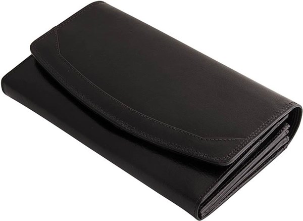 Obrázky: Dámská černá kožená peněženka