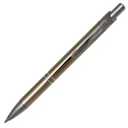 Obrázky: Zlato-stříbrné kovové kuličkové pero LENA