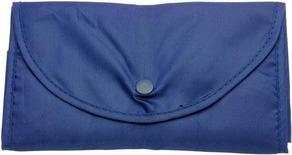 Obrázky: Modrá skládací nylonová nákupní taška tkaná, Obrázek 2