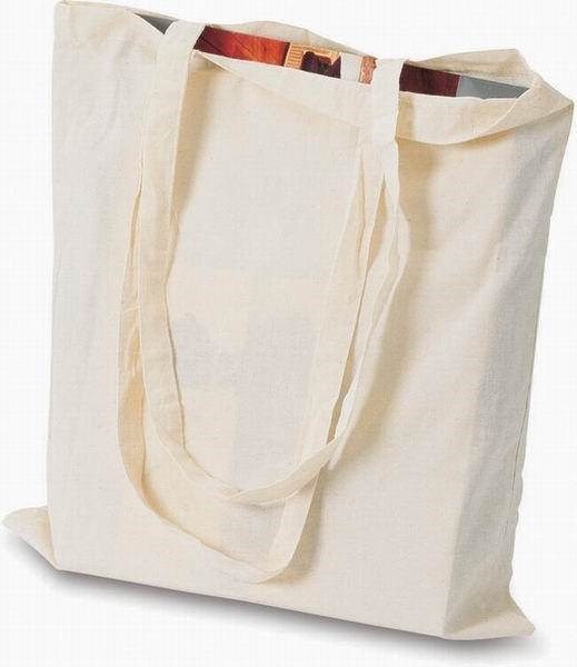 Obrázky: Bavlněná nákupní taška 100g, přírodní, Obrázek 3