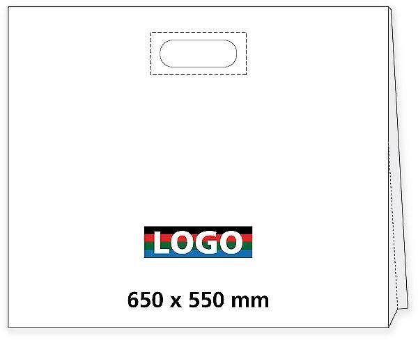 Obrázky: Taška LDPE ztužený průhmat 65*55cm s potiskem 4/0