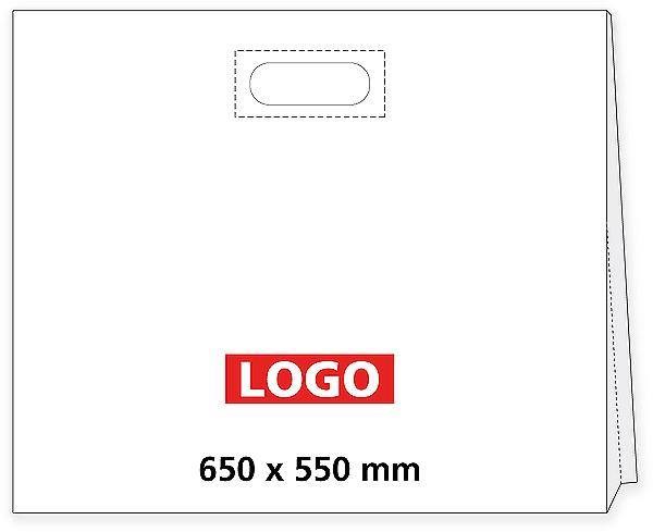 Obrázky: Taška LDPE ztužený průhmat 65*55cm s potiskem 1/0, Obrázek 1