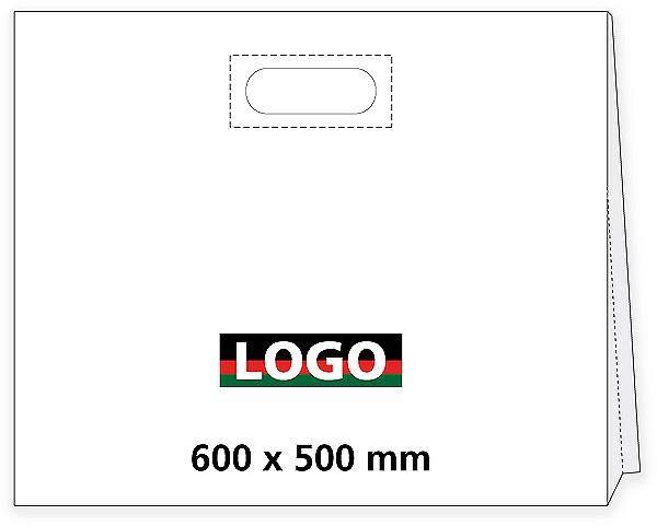 Obrázky: Taška LDPE ztužený průhmat 60*50cm s potiskem 3/0, Obrázek 1