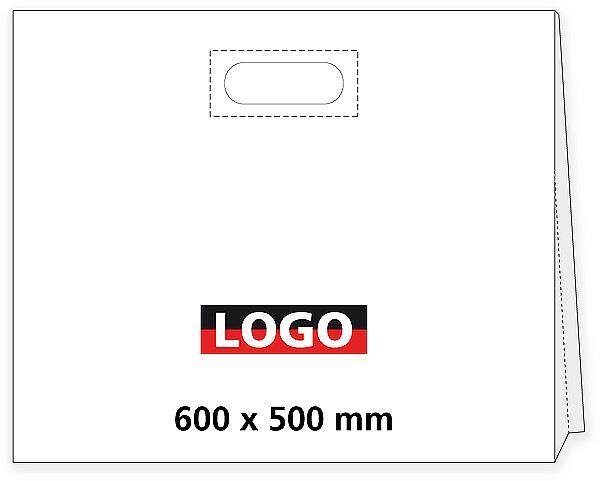 Obrázky: Taška LDPE ztužený průhmat 60*50cm s potiskem 2/0, Obrázek 1