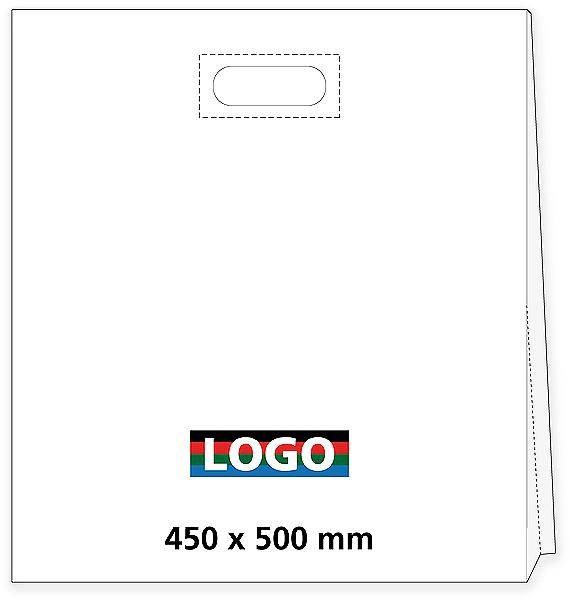 Obrázky: Taška LDPE ztužený průhmat 45*50cm s potiskem 4/0