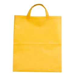 Obrázky: Žlutá taška z netkané textilie s krátkými uchy