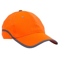 Obrázky: Oranžová šestidílná čepice s reflexním okrajem