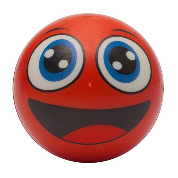 Obrázky: Antistresový míček - smajlík, červený, Obrázek 2