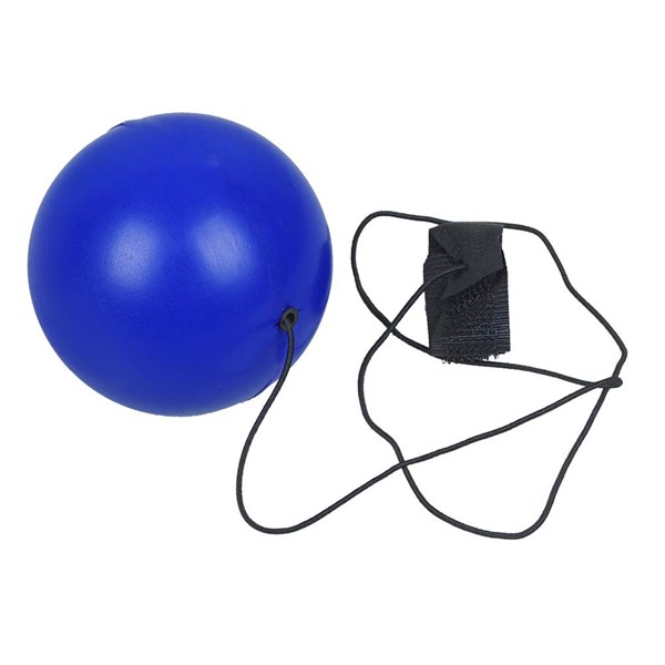 Obrázky: Antistresový míček na gumičce, modrý