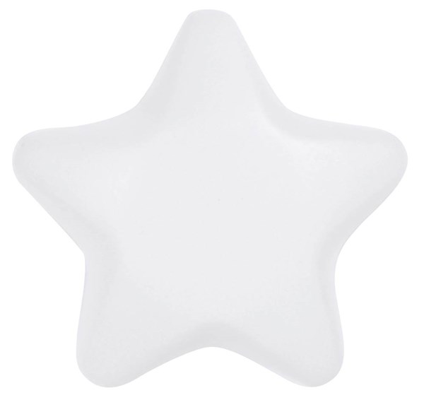 Obrázky: Bílá antistresová hvězda z měkkého polyuretanu
