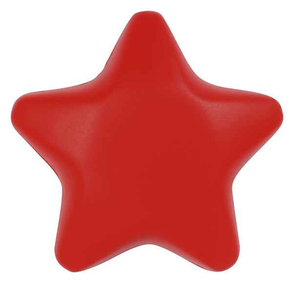 Obrázky: Červená antistresová hvězda z měkkého polyuretanu