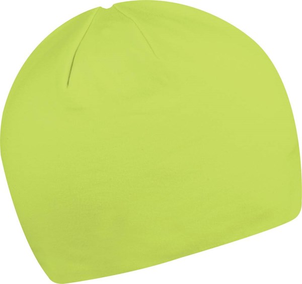 Obrázky: Lehká dvojvrstvá bavlněná čepice neon žlutá
