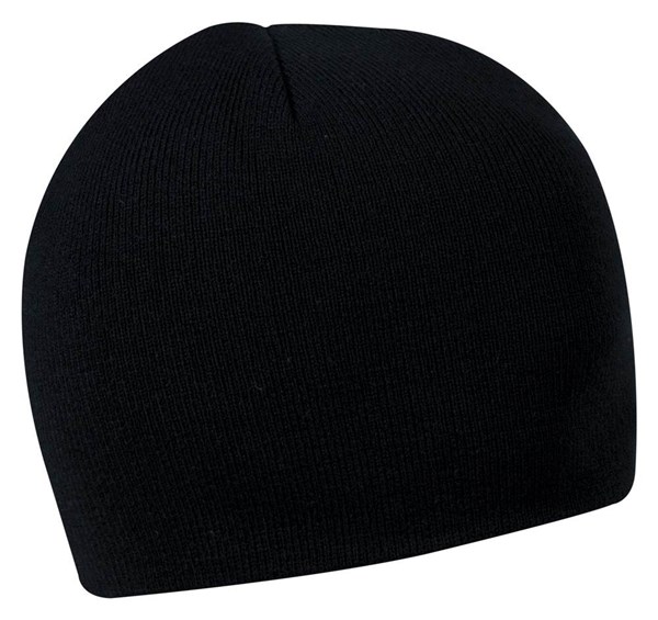 Obrázky: Zimní dvojvrstvá akrylová pletená čepice černá, Obrázek 1