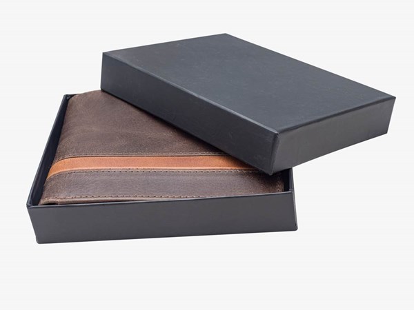 Obrázky: Pánská kožená peněženka z matné hnědé kůže, Obrázek 3