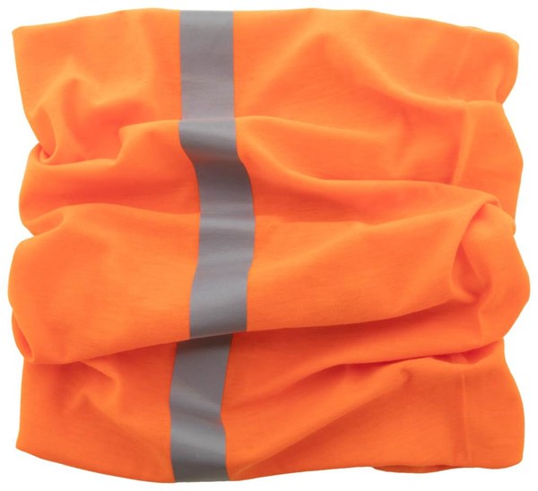 Obrázky: Oranžová reflexní bandana - šátek/nákrčník/čepice