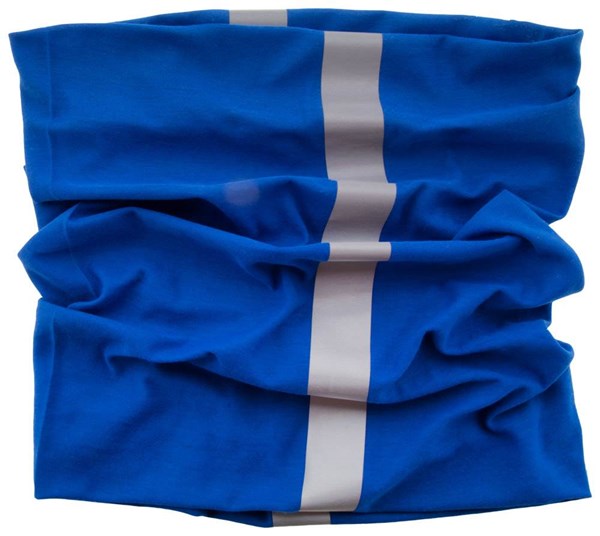 Obrázky: Modrá reflexní bandana - šátek/nákrčník/čepice
