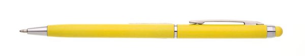 Obrázky: Plastové kuličkové pero TEMA žluté se stylusem, Obrázek 1