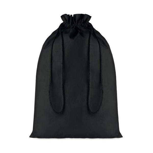 Obrázky: Velký černý bavlněný pytlík se šňůrkou 30x47 cm, Obrázek 1