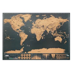Obrázky: Stírací mapa světa 42x30cm v kartonové tubě