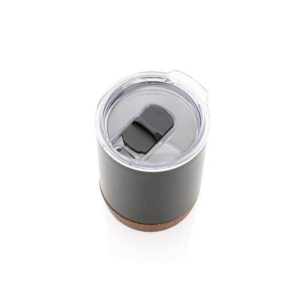 Obrázky: Malý korkový termohrnek 180 ml, černý, Obrázek 4