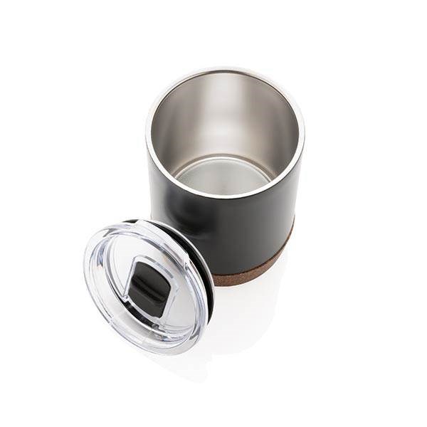 Obrázky: Malý korkový termohrnek 180 ml, černý, Obrázek 5