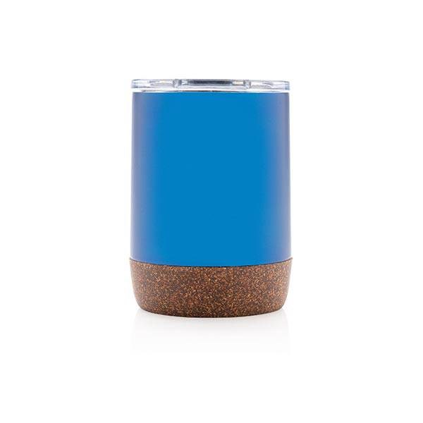 Obrázky: Malý korkový termohrnek 180 ml, modrý, Obrázek 2
