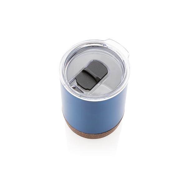 Obrázky: Malý korkový termohrnek 180 ml, modrý, Obrázek 4