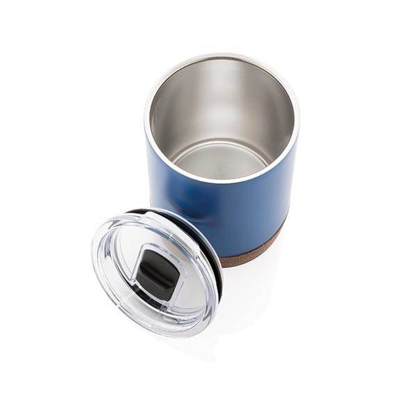 Obrázky: Malý korkový termohrnek 180 ml, modrý, Obrázek 5