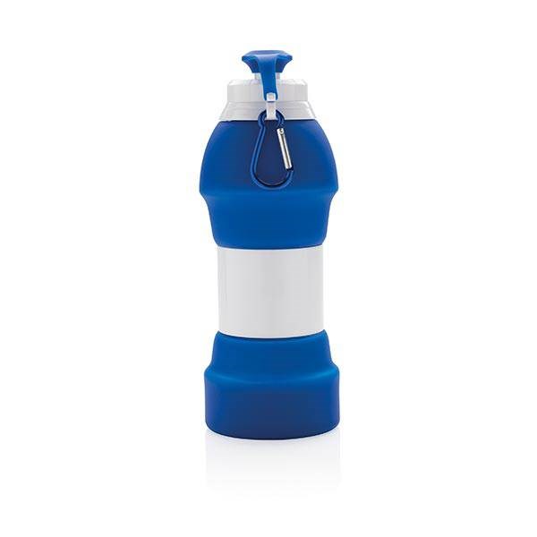 Obrázky: Modrá skládací silikonová sportovní láhev 580 ml, Obrázek 8