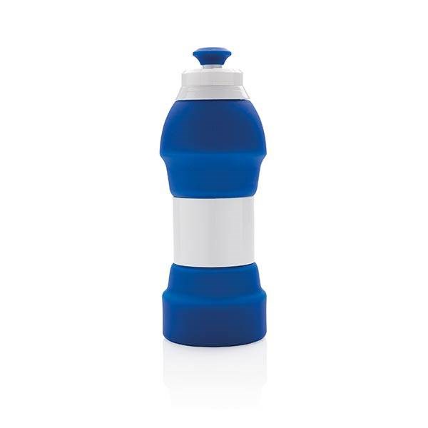 Obrázky: Modrá skládací silikonová sportovní láhev 580 ml, Obrázek 9