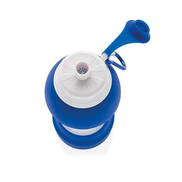 Obrázky: Modrá skládací silikonová sportovní láhev 580 ml, Obrázek 10