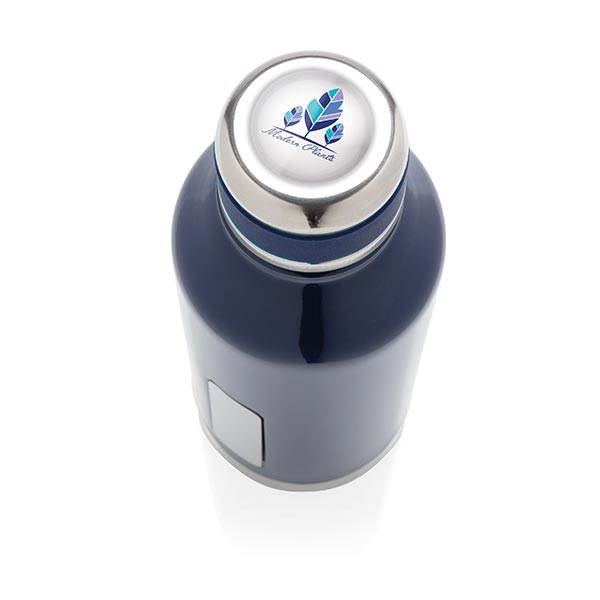 Obrázky: Modrá nepropustná termo láhev se štítkem pro logo, Obrázek 8