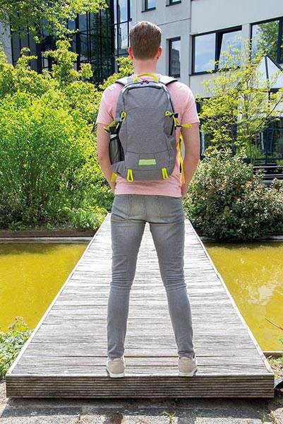 Obrázky: Šedý outdoorový RFID batoh na notebook, Obrázek 9