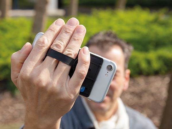 Obrázky: Černé RFID pouzdro na karty 3 v 1 na telefon, Obrázek 8