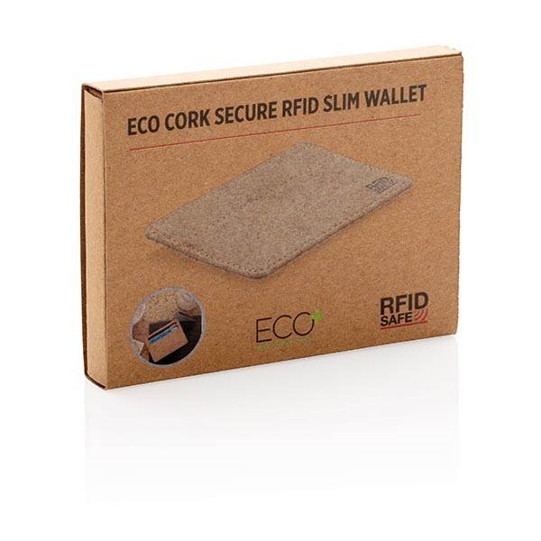 Obrázky: Hnědá EKO RFID korkové pouzdro na karty, Obrázek 7