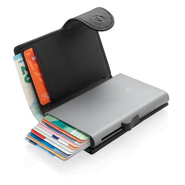 Obrázky: Černé XL RFID pouzdro C-Secure na karty a bankovky, Obrázek 2