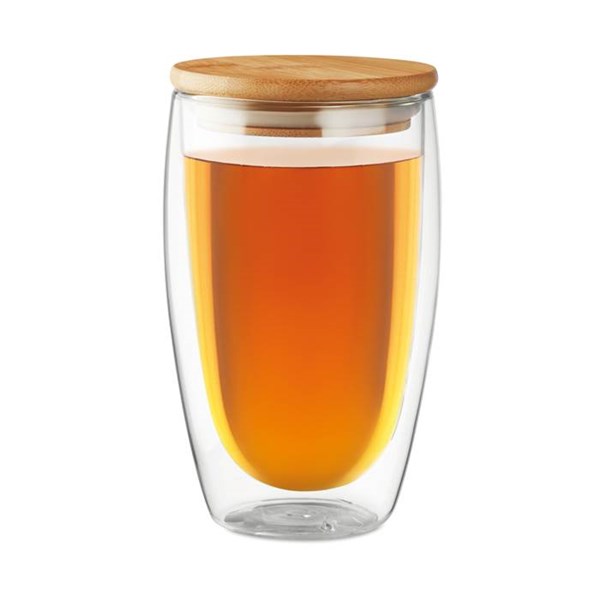 Obrázky: Dvoustěnná sklenice 450 ml s bambusovým víčkem, Obrázek 7