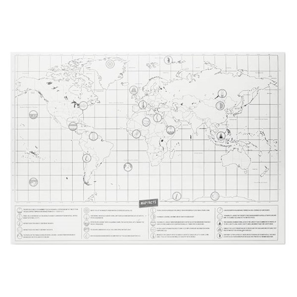 Obrázky: Stírací mapa světa 42x30cm v kartonové tubě, Obrázek 2