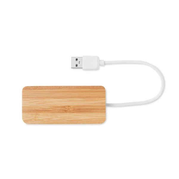 Obrázky: Bambusový USB hub, 3 porty, Obrázek 4