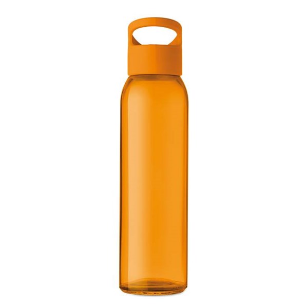 Obrázky: Skleněná láhev 470ml, oranžová, Obrázek 3
