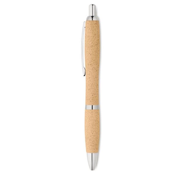 Obrázky: Kuličkové pero Okay z pšeničné slámy, oranžové, Obrázek 2